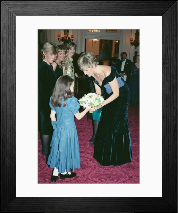 Framed Print : HRH The Princess of Wales, Princess Diana, attends Carnival of the Birds for