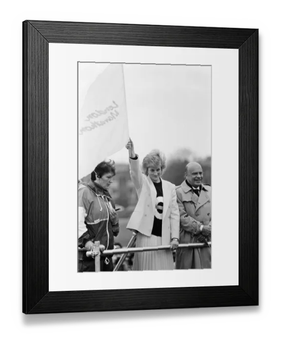 Framed Print : HRH Princess Diana, The Princess of Wales, launches the start of the 1988 London