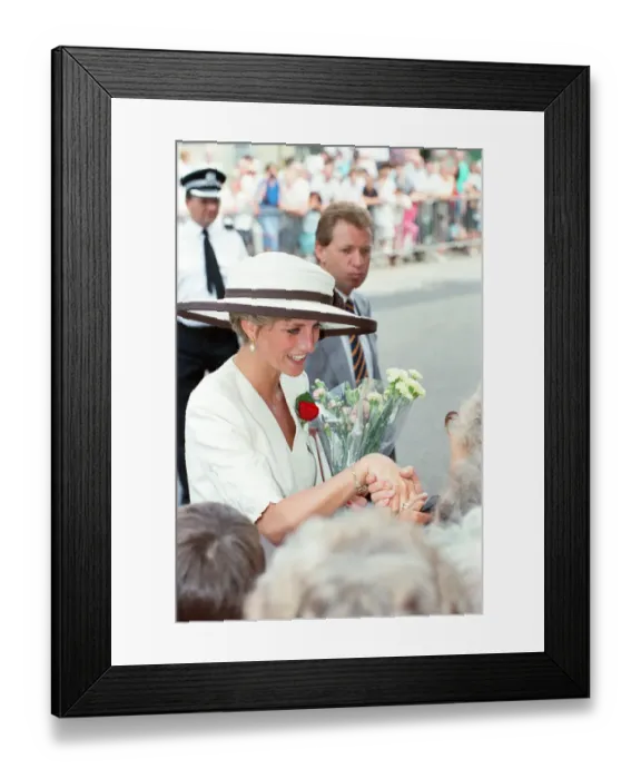 Framed Print : HRH The Princess of Wales, Princess Diana, at Portsmouth for a ceremony celebrating Framed Print : HRH The Princess of Wales, Princess Diana, at Portsmouth for a ceremony celebrating