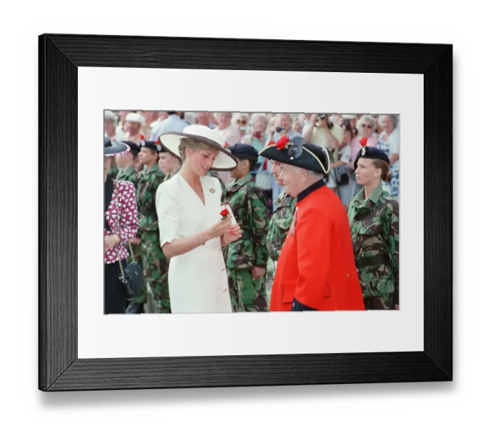 Framed Print : HRH The Princess of Wales, Princess Diana, at Portsmouth for a ceremony celebrating
