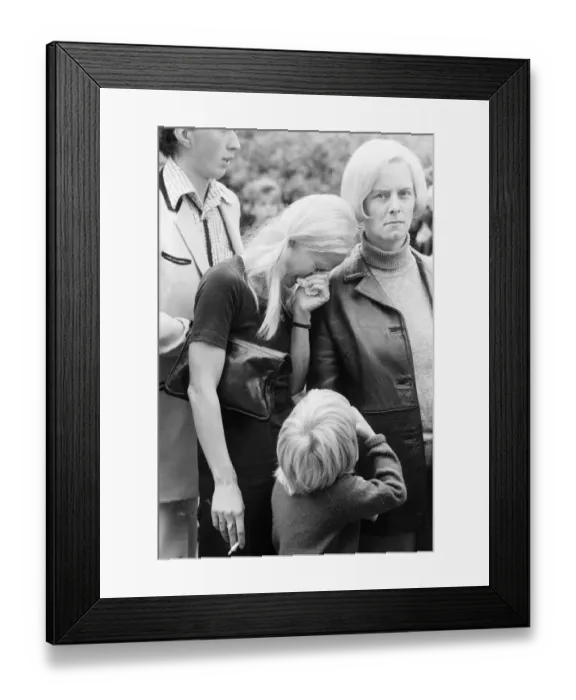 Framed Print : Elvis Presley Memorial Service, held at Christ Church in Cockfosters, North London