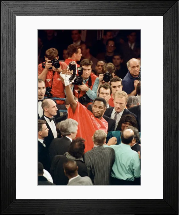Framed Print : Lennox Lewis vs Donovan Razor Ruddock. Lewis retained his British
