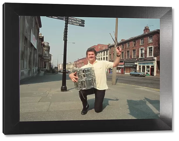 Pete Best, posing for the camera in Liverpool. Pete Best was the original