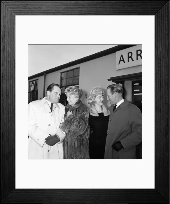 Framed Print : The British delegation to the Punta del Este International Film Festival at which Framed Print : The British delegation to the Punta del Este International Film Festival at which