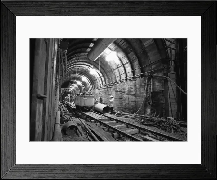 Framed Print : Channel Tunnel project cancelled 20th January 1975 On the day the button was to be Framed Print : Channel Tunnel project cancelled 20th January 1975 On the day the button was to be