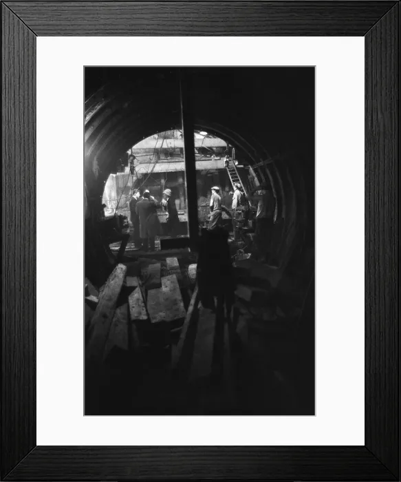 Framed Print : Construction of the Victoria Line under the streets of London 29th October 1964 Framed Print : Construction of the Victoria Line under the streets of London 29th October 1964