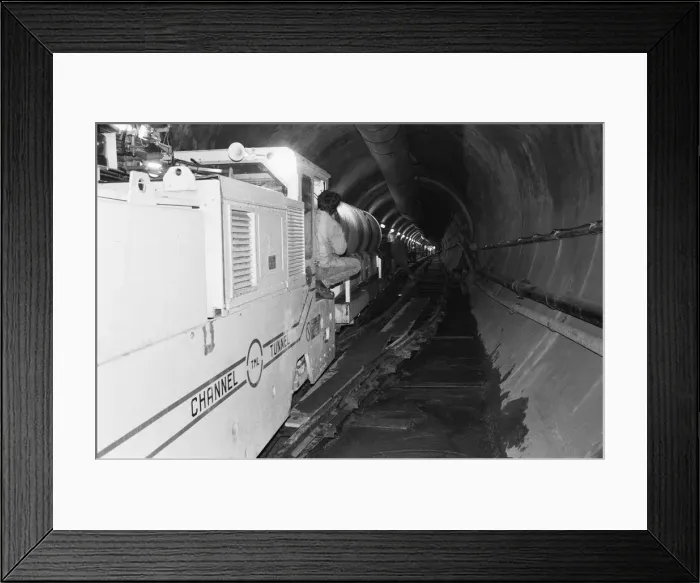 Framed Print : Channel Tunnel Construction 28th November 1987. One of the small bore tunnelling Framed Print : Channel Tunnel Construction 28th November 1987. One of the small bore tunnelling