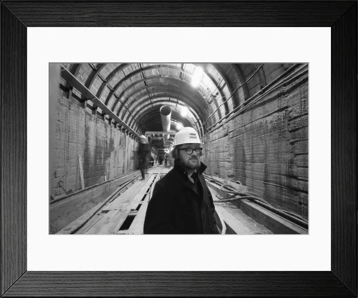 Framed Print : Channel Tunnel project cancelled 20th January 1975 On the day the button was to be Framed Print : Channel Tunnel project cancelled 20th January 1975 On the day the button was to be