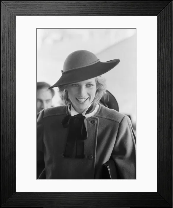 Framed Print : HRH Princess Diana, The Princess of Wales, at HTV, Harlech Television