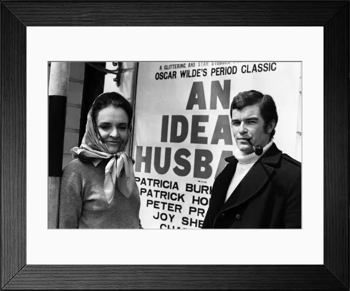 Framed Print : Frances Nicholson and Neville Hughes outside the Alhambra Theatre, Bradford Framed Print : Frances Nicholson and Neville Hughes outside the Alhambra Theatre, Bradford