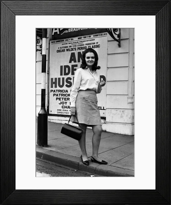 Framed Print : Frances Nicholson outside the Alhambra Theatre, Bradford. 28th July 1967 Framed Print : Frances Nicholson outside the Alhambra Theatre, Bradford. 28th July 1967