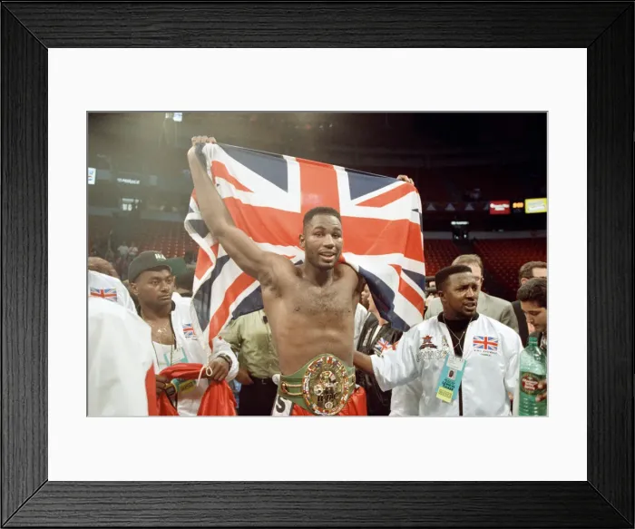 Framed Print : Lennox Lewis vs. Tony Tucker, billed as Star Spangled Glory Framed Print : Lennox Lewis vs. Tony Tucker, billed as Star Spangled Glory