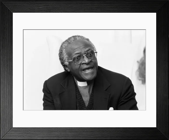 Framed Print : Archbishop Desmond Tutu, pictured in Coventry, West Midlands. 16th April 1989