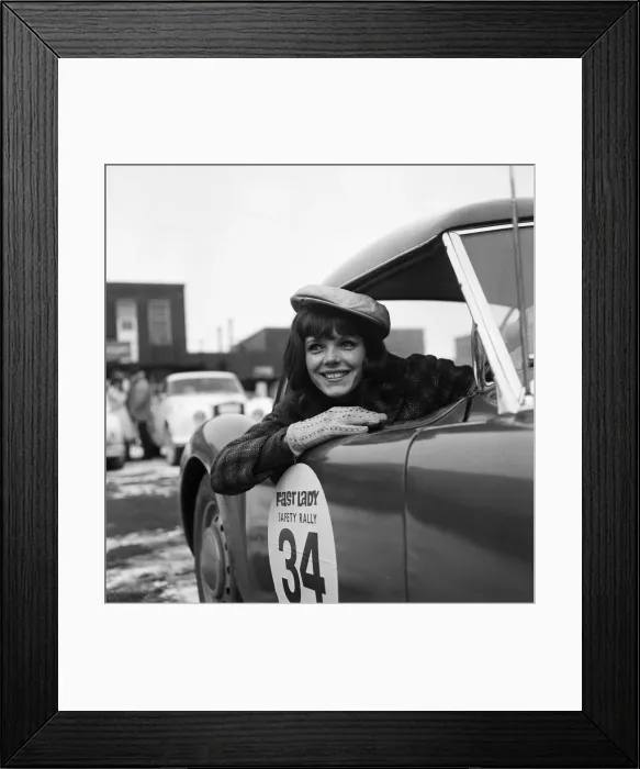 Framed Print : Samantha Eggar takes part in a showbiz car rally. The rally went through Surrey Framed Print : Samantha Eggar takes part in a showbiz car rally. The rally went through Surrey