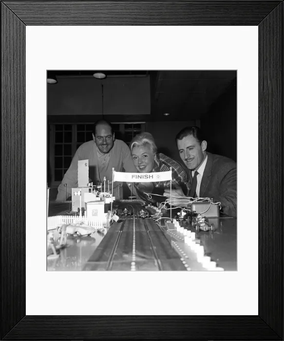 Framed Print : Graham Hill presents prizes after a showbiz car rally. The rally went through Surrey Framed Print : Graham Hill presents prizes after a showbiz car rally. The rally went through Surrey
