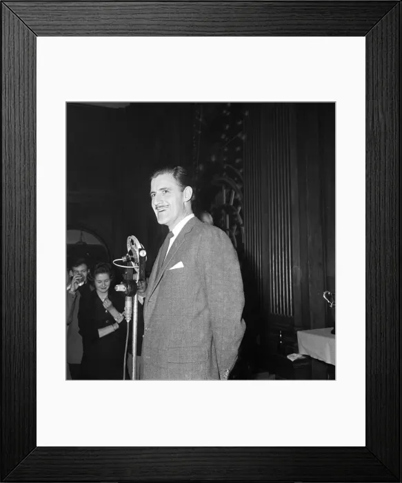 Framed Print : Graham Hill presents prizes after a showbiz car rally. The rally went through Surrey Framed Print : Graham Hill presents prizes after a showbiz car rally. The rally went through Surrey