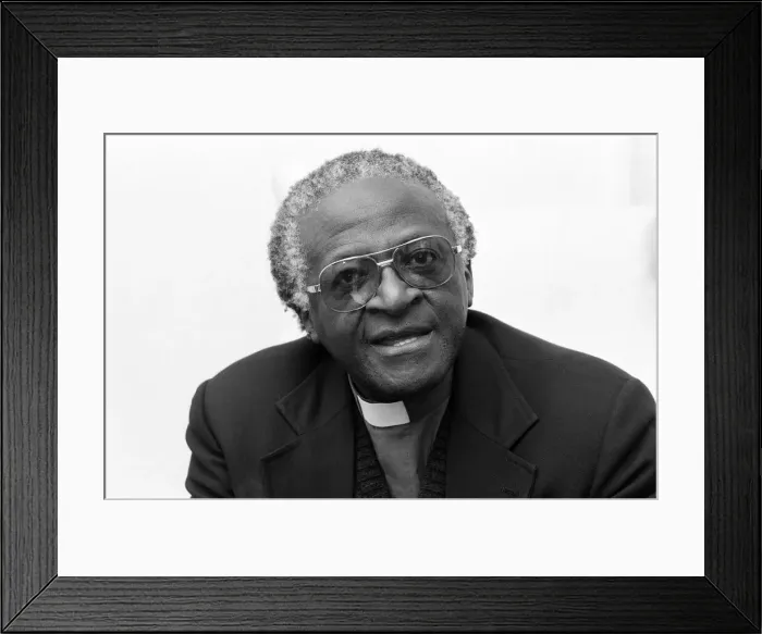 Framed Print : Archbishop Desmond Tutu, pictured in Coventry, West Midlands. 16th April 1989