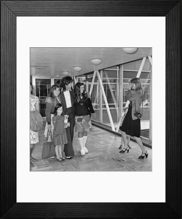 Framed Print : Paul McCartney and family leave London Heathrow Airport for a week long holiday in New