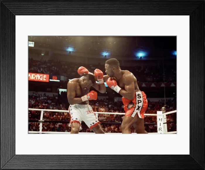 Framed Print : Lennox Lewis vs. Tony Tucker, billed as Star Spangled Glory Framed Print : Lennox Lewis vs. Tony Tucker, billed as Star Spangled Glory