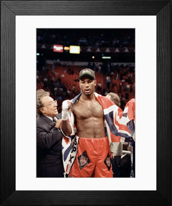 Framed Print : Lennox Lewis vs. Tony Tucker, billed as Star Spangled Glory Framed Print : Lennox Lewis vs. Tony Tucker, billed as Star Spangled Glory