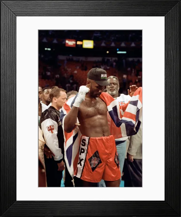 Framed Print : Lennox Lewis vs. Tony Tucker, billed as Star Spangled Glory Framed Print : Lennox Lewis vs. Tony Tucker, billed as Star Spangled Glory