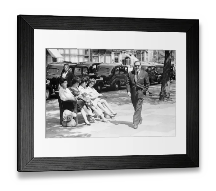 Framed Print : Tennessee Williams, walking in London, Thursday 14th May 1959