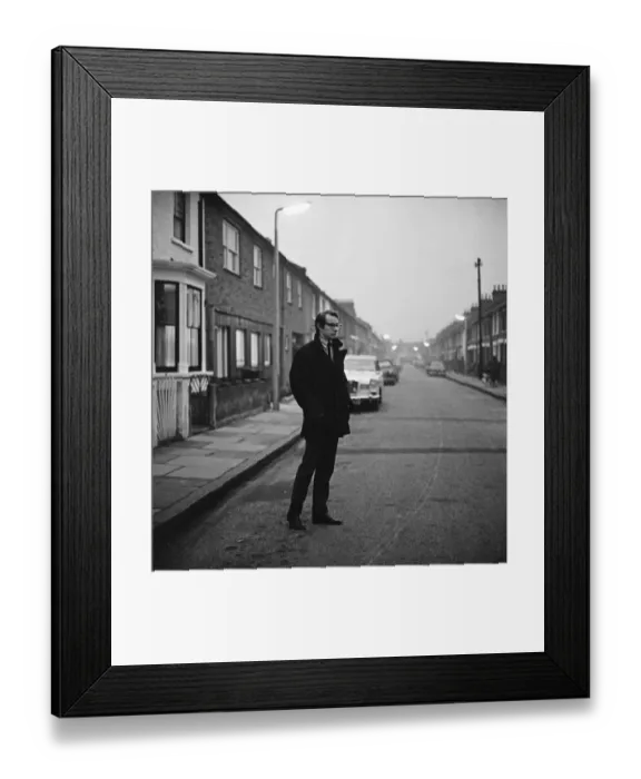 Framed Print : Kenneth Loach, aged 30, director of Cathy Come Home'pictured in Barnes Framed Print : Kenneth Loach, aged 30, director of Cathy Come Home'pictured in Barnes