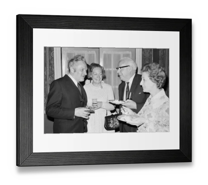 Framed Print : Men of the Royal National Lifeboat Institution, informal supper at the Rubens Hotel