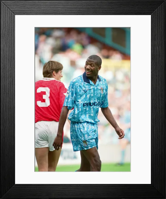 Framed Print : English Premier League match, Coventry City 2 -1 Middlesbrough held at Highfield Road