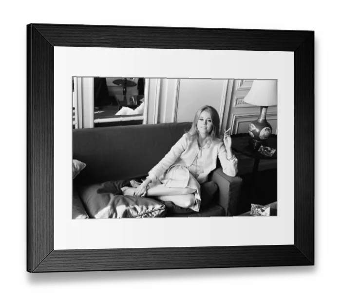 Framed Print : Jane Fonda, american actress, in the UK to promote her starring role in new film Circle
