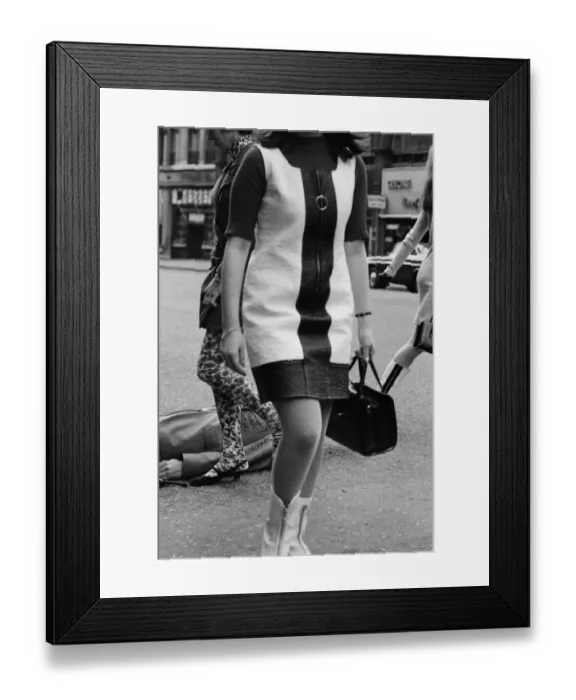 Framed Print : Peter Cook (obscured) filming the comedy show called Not Only