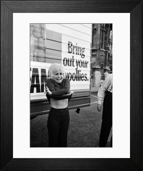Framed Print : It was sweaters off for Barbara Windsor and members of Parliament outside the House of Framed Print : It was sweaters off for Barbara Windsor and members of Parliament outside the House of