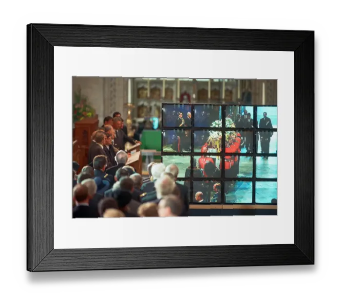 Framed Print : Llandaff Cathedral, Princess Diana service and memorial. 6th September 1997 Framed Print : Llandaff Cathedral, Princess Diana service and memorial. 6th September 1997