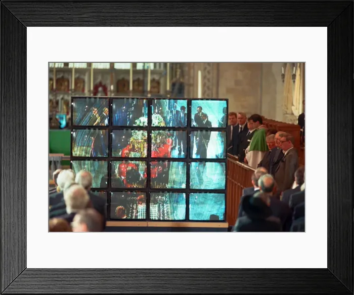 Framed Print : Llandaff Cathedral, Princess Diana service and memorial. 6th September 1997 Framed Print : Llandaff Cathedral, Princess Diana service and memorial. 6th September 1997