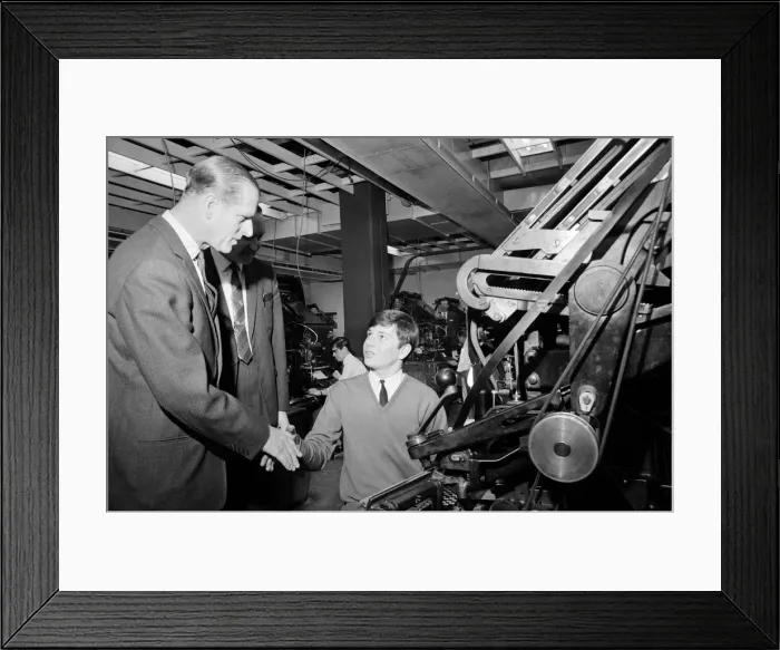 Framed Print : Prince Philip, Duke of Edinburgh, visiting the Birmingham Post and Mail offices Framed Print : Prince Philip, Duke of Edinburgh, visiting the Birmingham Post and Mail offices