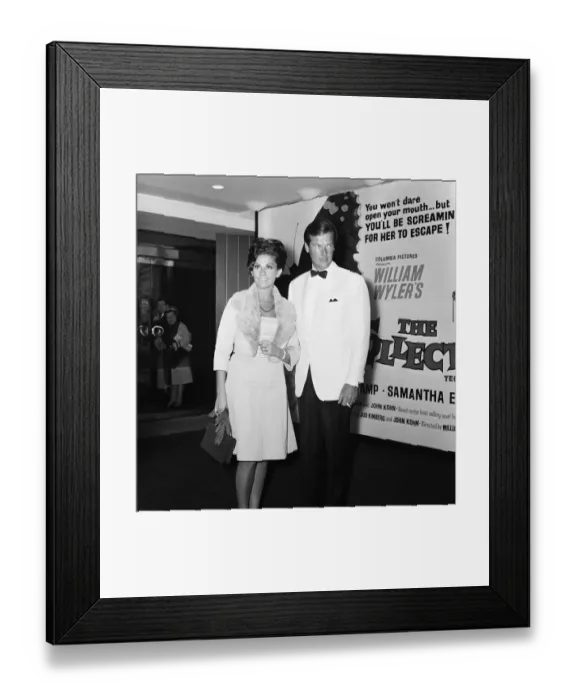 Framed Print : The Collector, 1965 film premiere at the Columbia Theatre, London