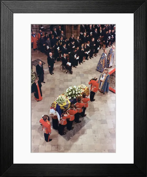 Framed Print : The funeral of Diana, Princess of Wales at Westminster Abbey, London. 6th September 1997