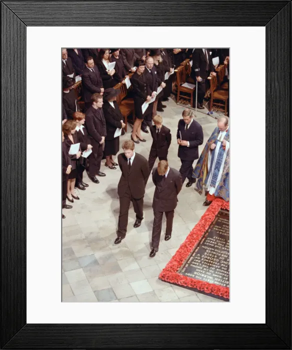 Framed Print : The funeral of Diana, Princess of Wales at Westminster Abbey, London