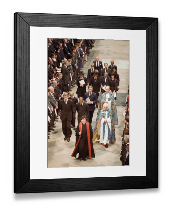 Framed Print : The funeral of Diana, Princess of Wales at Westminster Abbey, London