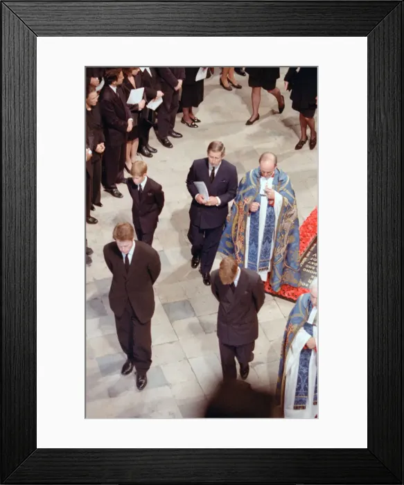 Framed Print : The funeral of Diana, Princess of Wales at Westminster Abbey, London