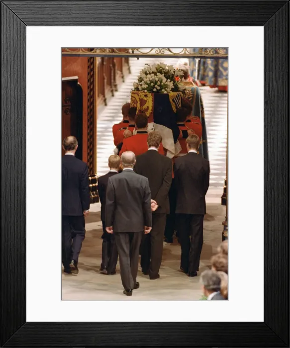 Framed Print : The funeral of Diana, Princess of Wales at Westminster Abbey, London