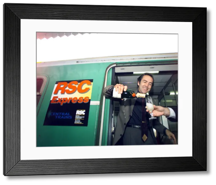 Framed Print : Actor Robert Lindsay launches the new RSC Express at Stratford Station Framed Print : Actor Robert Lindsay launches the new RSC Express at Stratford Station