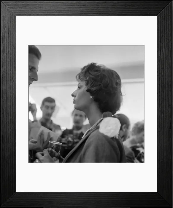Framed Print : Cannes Film Festival 1958. Our picture shows Framed Print : Cannes Film Festival 1958. Our picture shows