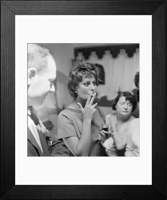 Framed Print : Cannes Film Festival 1958. Our picture shows Framed Print : Cannes Film Festival 1958. Our picture shows