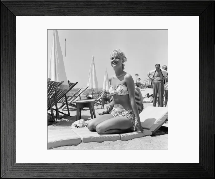 Framed Print : Cannes Film Festival 1958. Our picture shows Framed Print : Cannes Film Festival 1958. Our picture shows