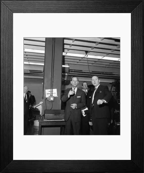 Framed Print : Prince Philip, Duke of Edinburgh, visiting the Birmingham Post and Mail offices Framed Print : Prince Philip, Duke of Edinburgh, visiting the Birmingham Post and Mail offices