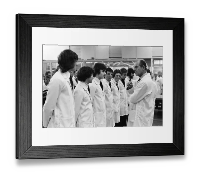 Framed Print : Prince Philip, Duke of Edinburgh visits GEC Stafford. 10th March 1978