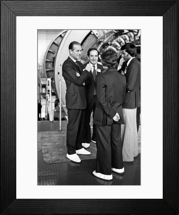 Framed Print : Prince Philip, Duke of Edinburgh visits GEC Stafford. 10th March 1978 Framed Print : Prince Philip, Duke of Edinburgh visits GEC Stafford. 10th March 1978