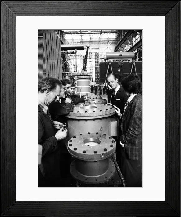 Framed Print : Prince Philip, Duke of Edinburgh visits GEC Stafford. 10th March 1978 Framed Print : Prince Philip, Duke of Edinburgh visits GEC Stafford. 10th March 1978