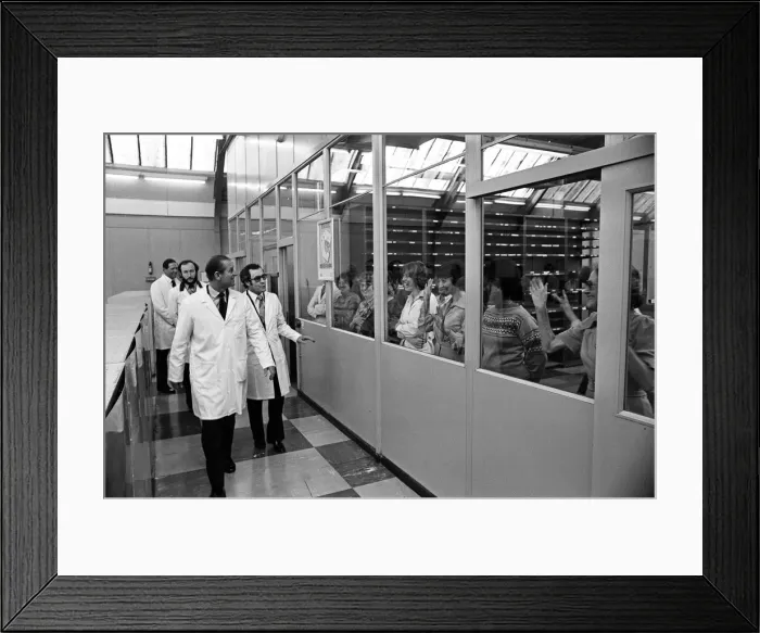 Framed Print : Prince Philip, Duke of Edinburgh visits GEC Stafford. 10th March 1978 Framed Print : Prince Philip, Duke of Edinburgh visits GEC Stafford. 10th March 1978